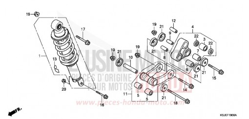 COUSSIN ARRIERE CRF100FB de 2011